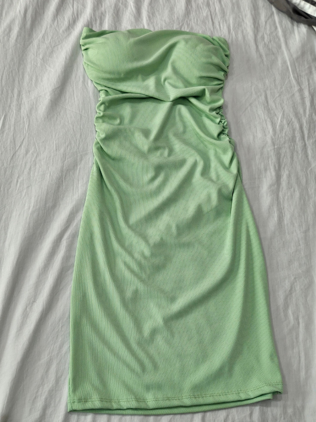 Vestido Cindy canalé - MiniVestido canalé palabra de honor - Image 9