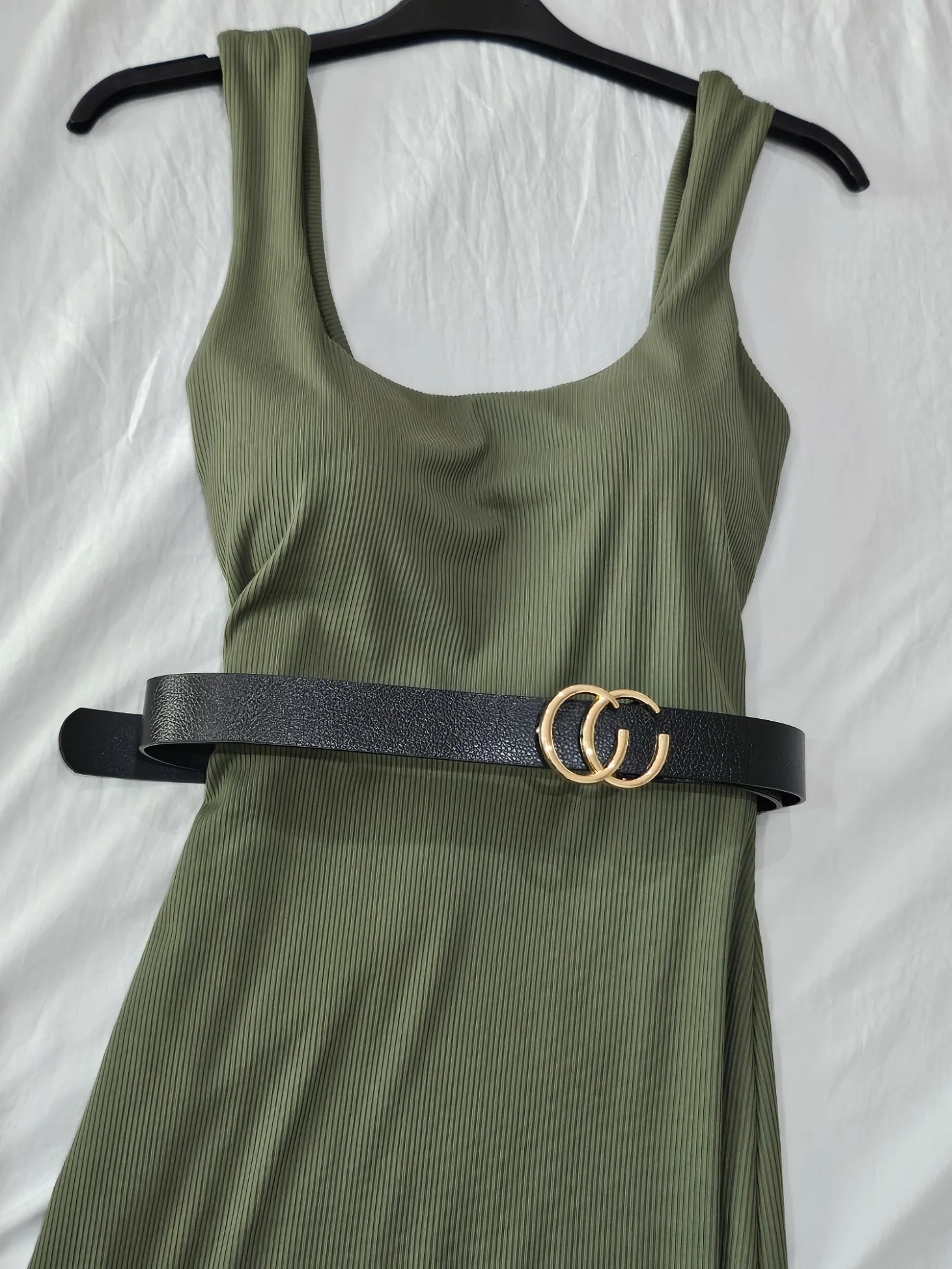 Vestido París Canalé - Vestido Midi canalé cinturón - Image 8