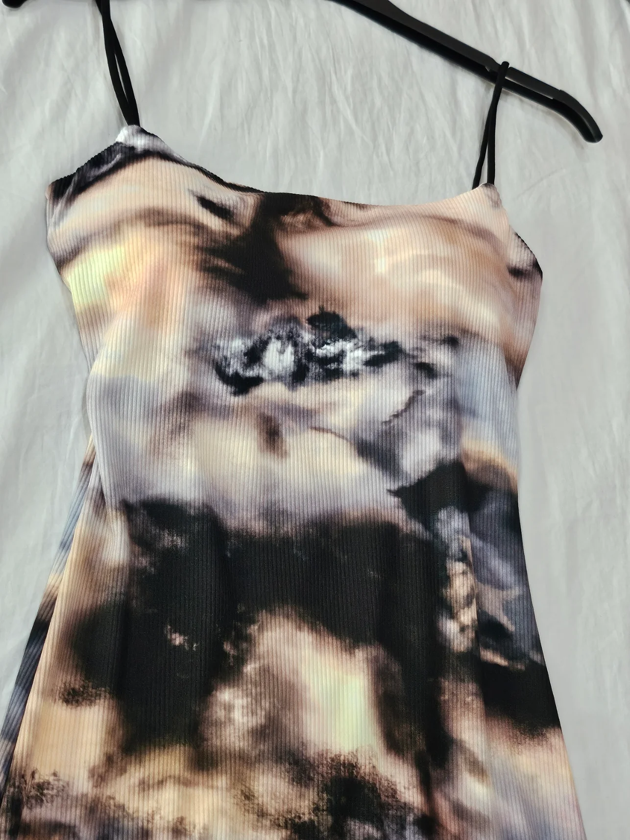 Vestido Mármol Canalé - MiniVestido tirantes Estampado marmolado colorido - Image 10