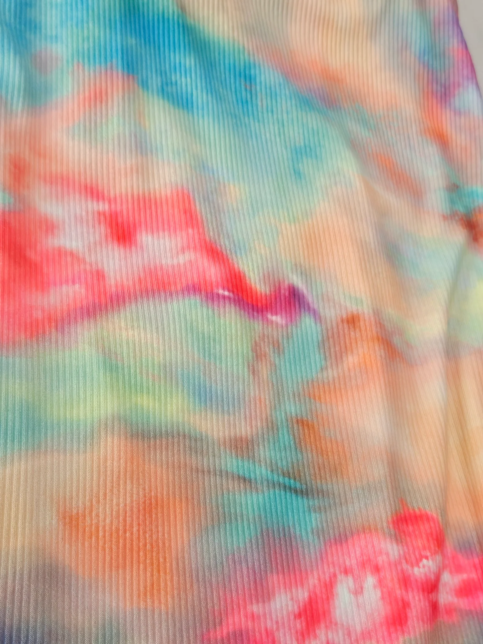 Vestido Mármol Canalé - MiniVestido tirantes Estampado marmolado colorido - Image 9